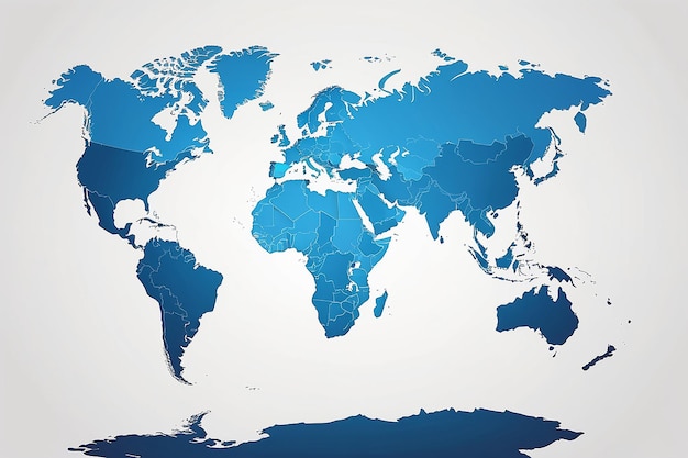 Mappa del mondo continente grafica di supporto globale