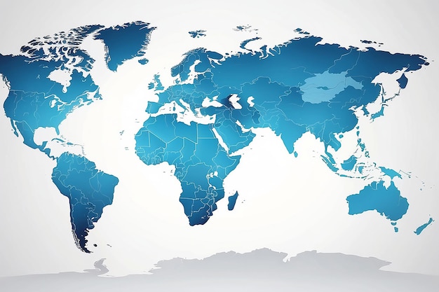 Mappa del mondo continente grafica di supporto globale