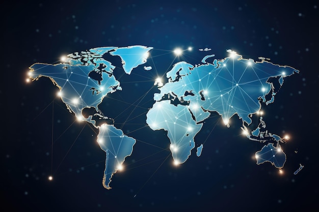 Mappa del mondo Rete globale