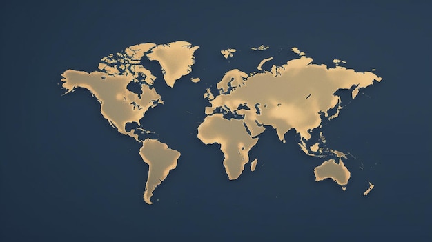 Mappa del mondo semplificata con una moderna IA generativa