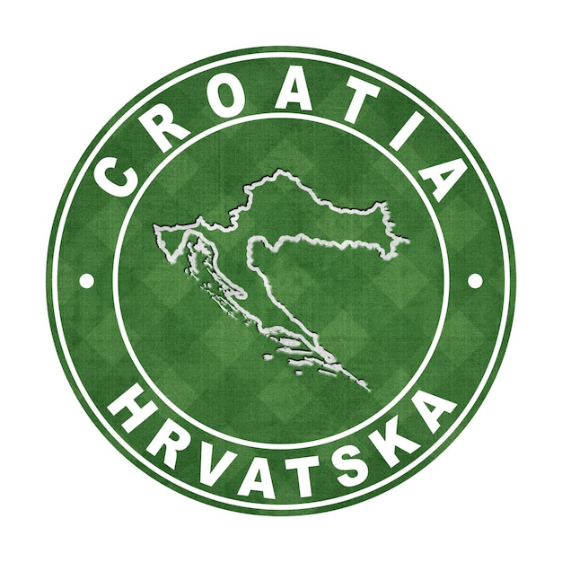 Mappa del percorso di taglio del campo di calcio della Croazia