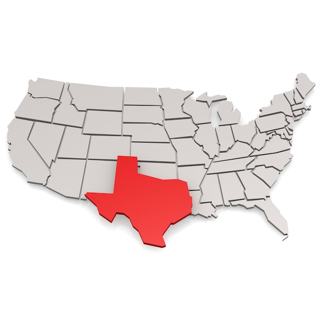 Mappa del Texas
