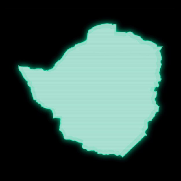 Mappa del vecchio computer verde dello Zimbabwe