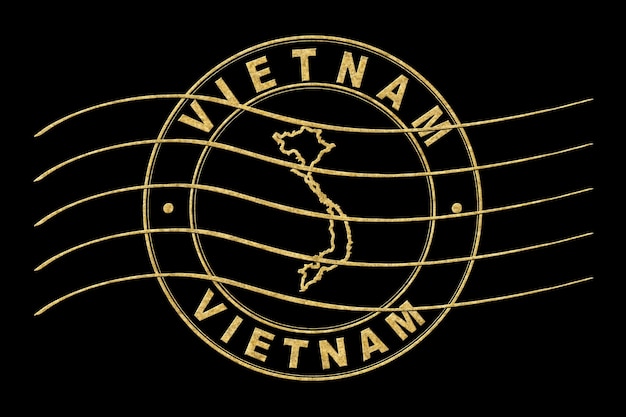Mappa del Vietnam Timbro del passaporto Timbro di viaggio