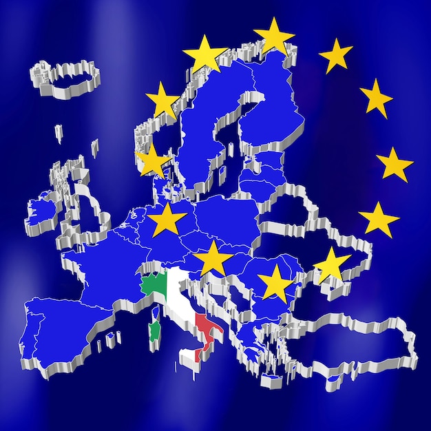 Mappa dell'Unione Europea Italia