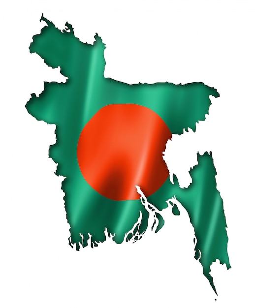 Mappa della bandiera del Bangladesh