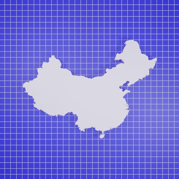 Mappa della Cina Rendering