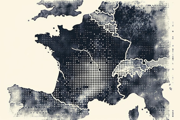 Mappa della Francia Europa geografia europea