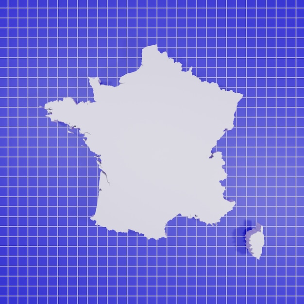 Mappa della Francia Rendering