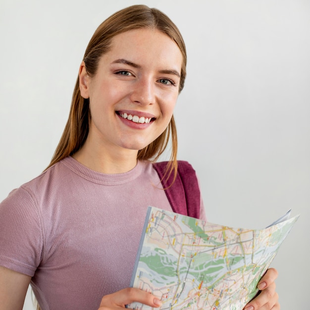 Mappa della holding della donna del colpo medio