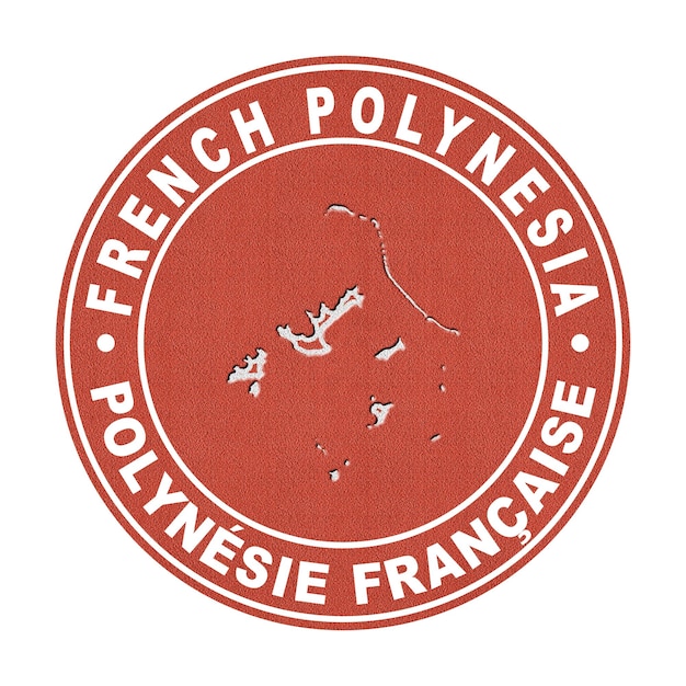 Mappa della Polinesia francese Tennis Court Clipping Path