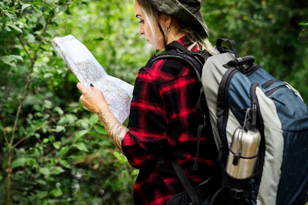 Mappa di controllo nella foresta