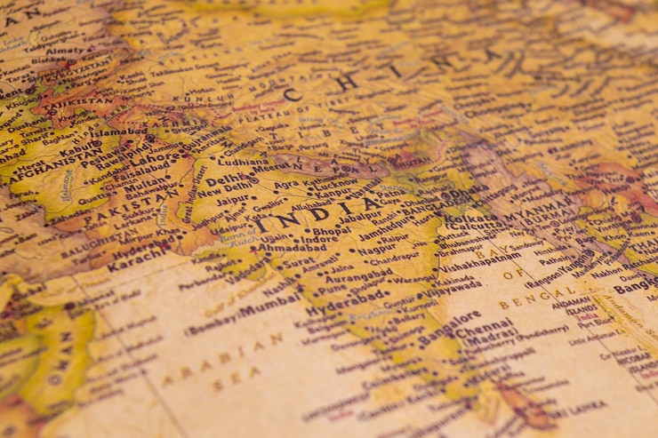 Foto mappa geografica del mondo