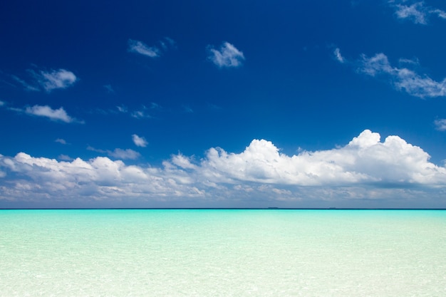 Mar dei Caraibi spiaggia tropicale. Paesaggio di mare