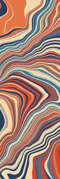 Marcatore di marmo moderno blu arancione