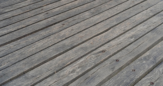 Marciapiede in legno Texture di sfondo Modello di percorso in legno vintage Passerella naturale Pathway Banner Retro tavole di legno Strada con spazio di copia per il testo