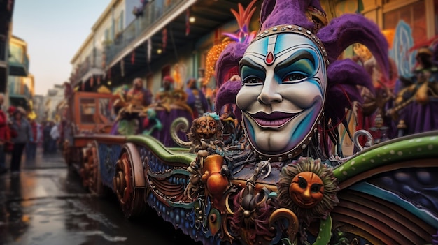 Mardi Gras New Orleans Stati Uniti Il Mardi Gras noto anche come Martedì Grasso è una celebrazione carnevalesca con sfilate musicali e