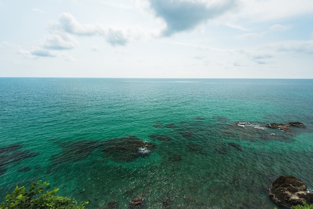 Mare, scogliera, alto, angolo, vista, Koh Chang, isola, Tailandia