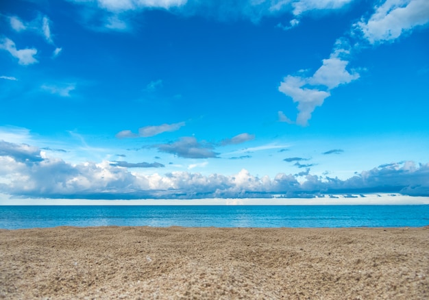 Mare tropicale e spiaggia sabbiosa