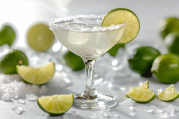 Margarita classica rinfrescante fatta in casa con lime e sale