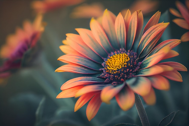 Margherita vibrante in fiore tra foglie verdi AI generativa