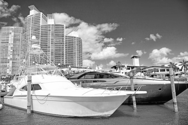 Marina a Miami Beach Florida USA