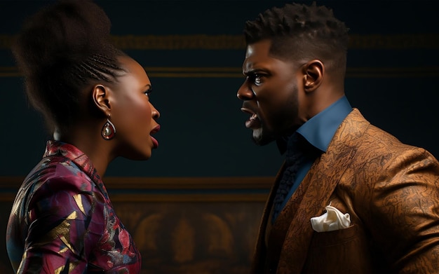 marito e moglie litigano gli africani