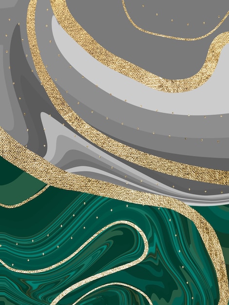 Marmo verde e oro consistenza di sfondo astratta marmorizzazione astratta con stile di lusso naturale dorato