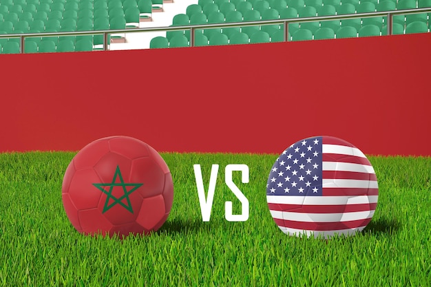 Marocco VS Stati Uniti nello stadio