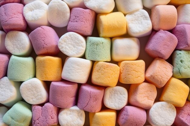 marshmallow colorato sul tavolo della cucina fotografia professionale di alimenti per la pubblicità