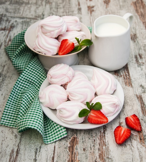 Marshmallow con fragole