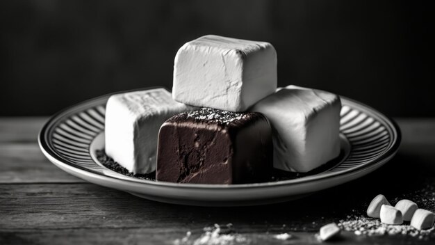 Marshmallows con punta di cioccolato una dolce delizia