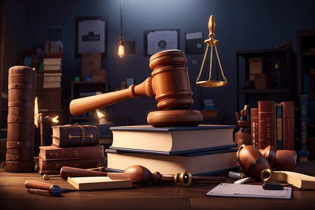 Martello della Corte e giudizio dei libri e concetto di legge