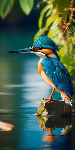 Martin pescatore nella foto della natura