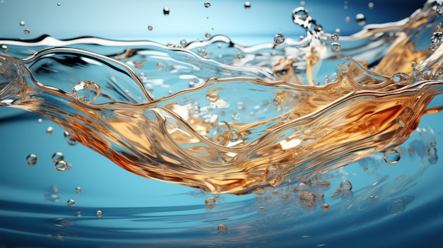 Marvelous Splash Captivating Water con graziose gocce Generative AI