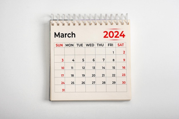 Marzo 2024 Strategia di risoluzione Soluzione obiettivo Affari e vacanze Data mese Marzo 2024 Pagina del calendario mensile annuale Marzo 2024