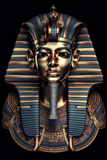 Maschera d'oro di Tutankhamen re d'Egitto