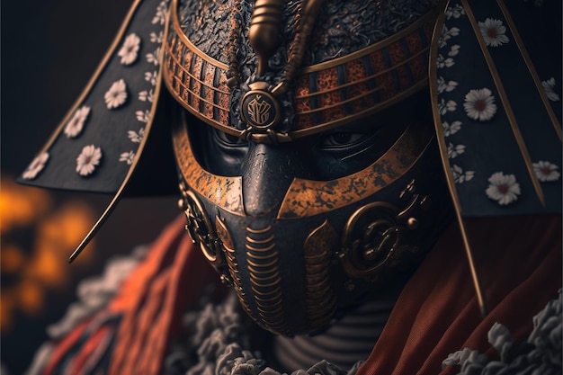 maschera da guerra samurai giapponese, ai generativa