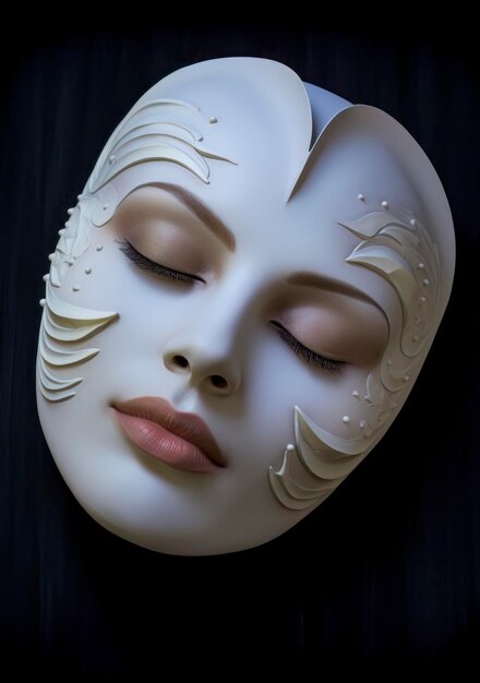 Maschera da sogno su una donna