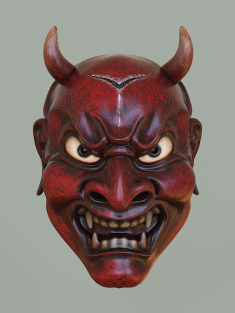Maschera del diavolo. illustrazione 3D