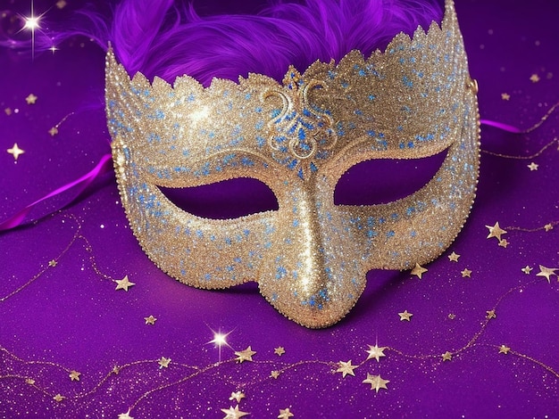 maschera di carnevale con glitter