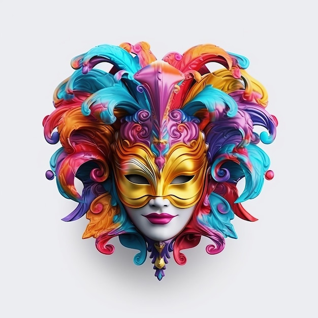 Maschera di Mardi Gras PNG sullo sfondo bianco