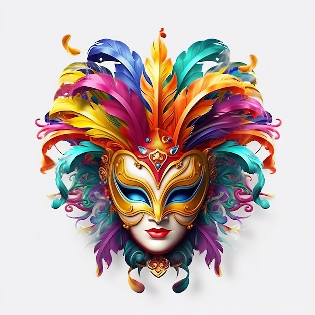 Maschera di Mardi Gras PNG sullo sfondo bianco