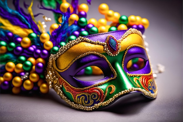 Maschera glamour decorata Mardi gras