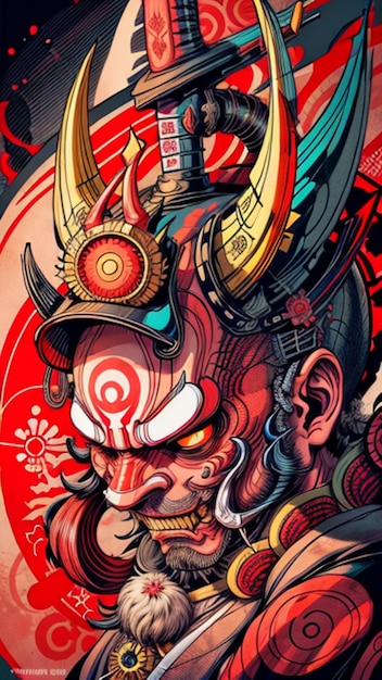 Maschera in stile Hannya da 0mib illustrator capolavoro di alta qualità 8k ad alta risoluzione