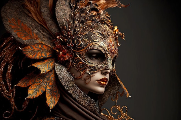 Maschera veneziana condimento di carnevale