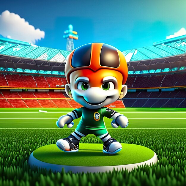 Mascotte di personaggi di calcio in 3D Generative AI