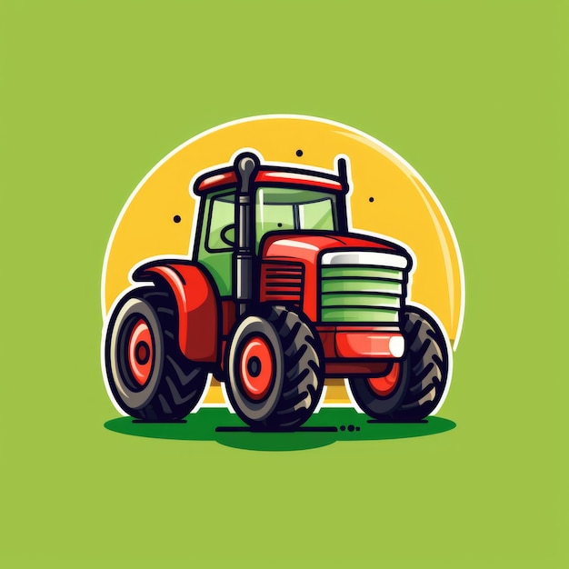 Mascotte di trattore agricolo per un logo aziendale AI generativa