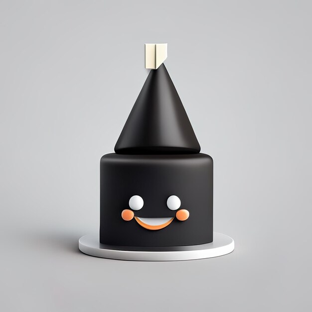 Mascotte torta minimalista IA generativa