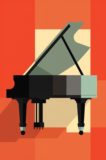 Mashup art colorato per pianoforte